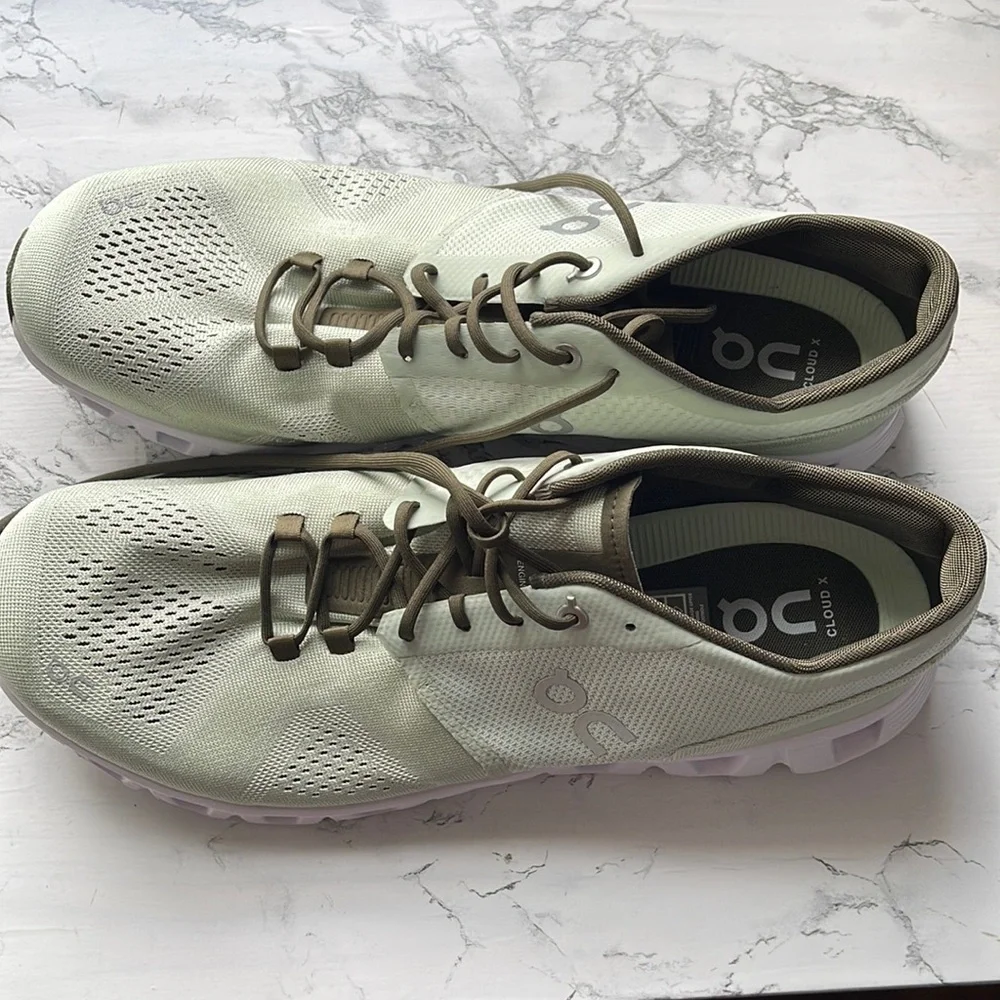 ON CLOUD C ALOE WHITE AND BROWN MENS SIZE 12 LIGHTWEIGHT BUILT FOR MIXED… - Picture 3 of 11